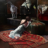 Goats go round &nbsp; | &nbsp; oil, canvas &nbsp; | &nbsp; 48x48