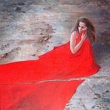 Red Triptych - III &nbsp; | &nbsp; oil, mixed media &nbsp; | &nbsp; 48x48